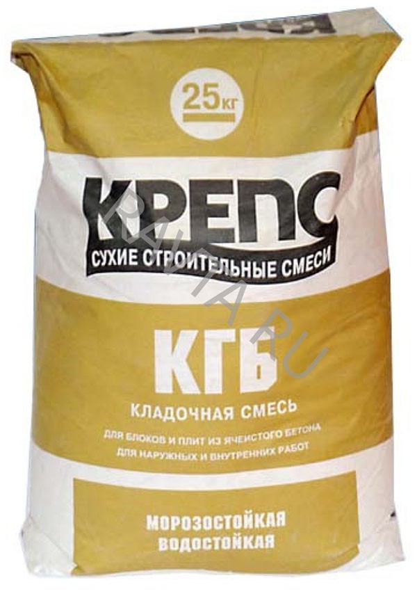 Кладочная смесь Крепс КГБ для блоков из ячеистого бетона, 25 кг купить ...
